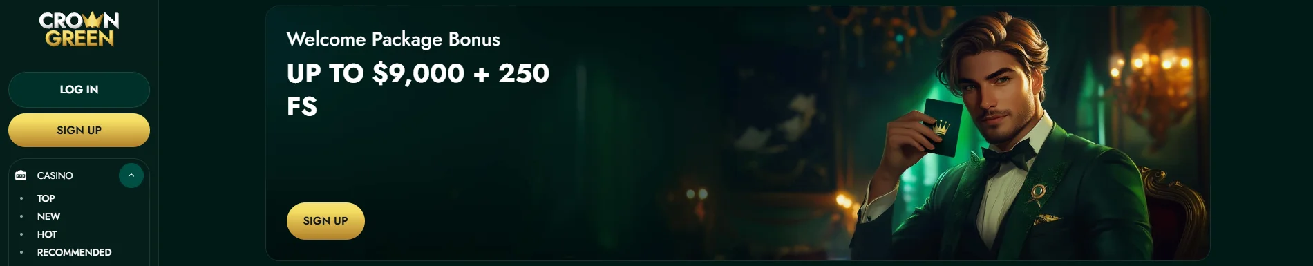 Crowngreen Casino Welcome Bonus